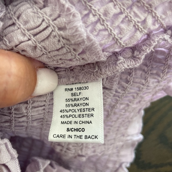 Lilac Ruffled Crop Top - Picture 4 of 4